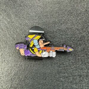 Pinocchio Sniper Rifle Enamel Hat Clip Lapel Pin Cartoon Streetwear Collectible